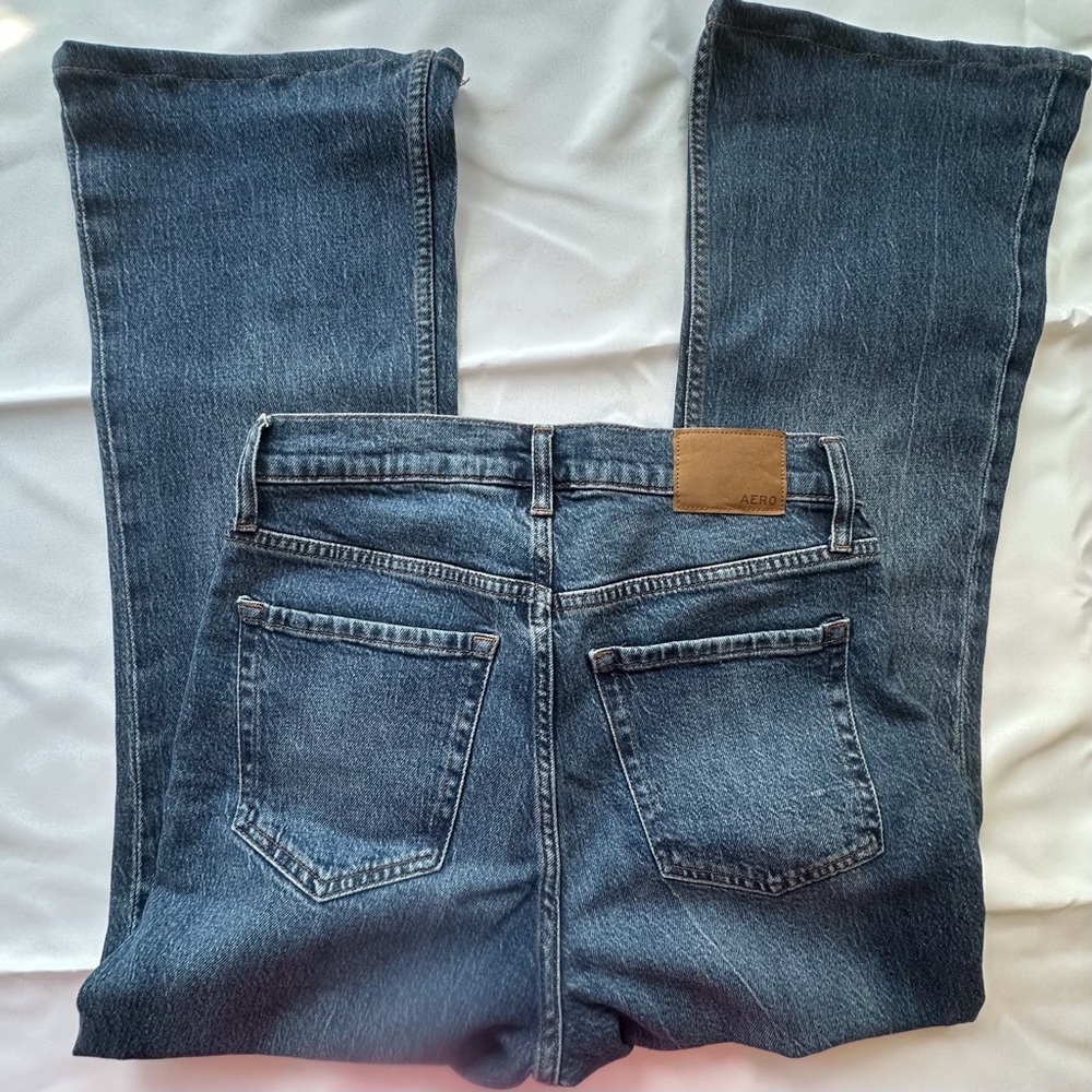 Aeropostale‎ High Rise Flare Denim Jeans Women’s 8 Medium Wash Inseam 27” Aero - Picture 6 of 14